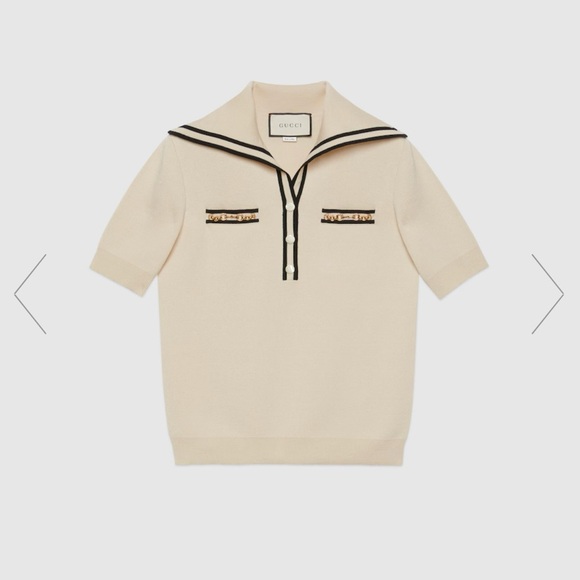 Worn once Gucci Wool Polo Shirt with Horsebit - Picture 5 of 6